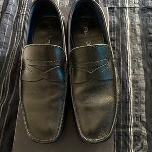 Prada vintage Men's navy blue driving  Slip-On Loafers 7 ( 8.5us)